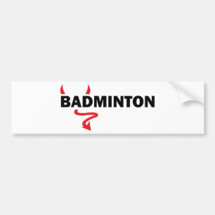 badminton bumper sticker
