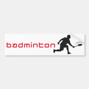 badminton bumper sticker