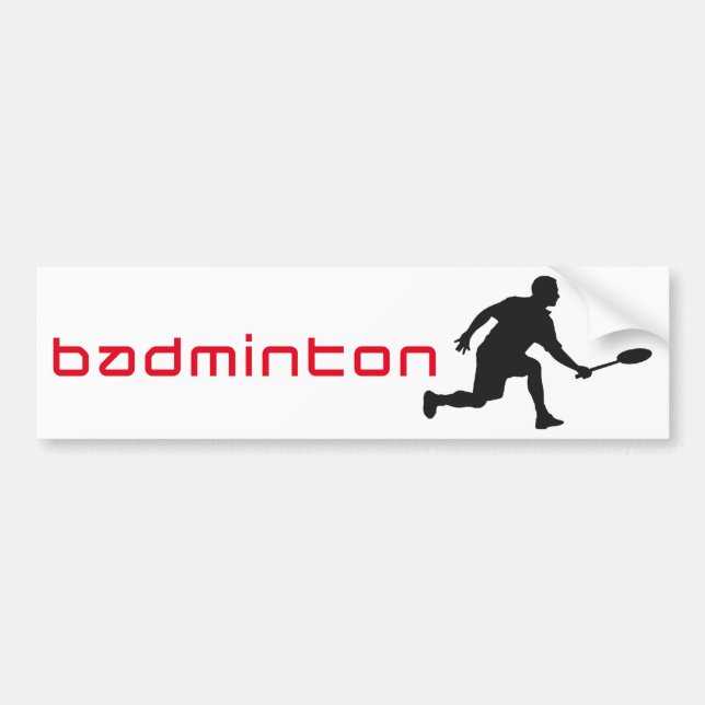 badminton bumper sticker (Front)