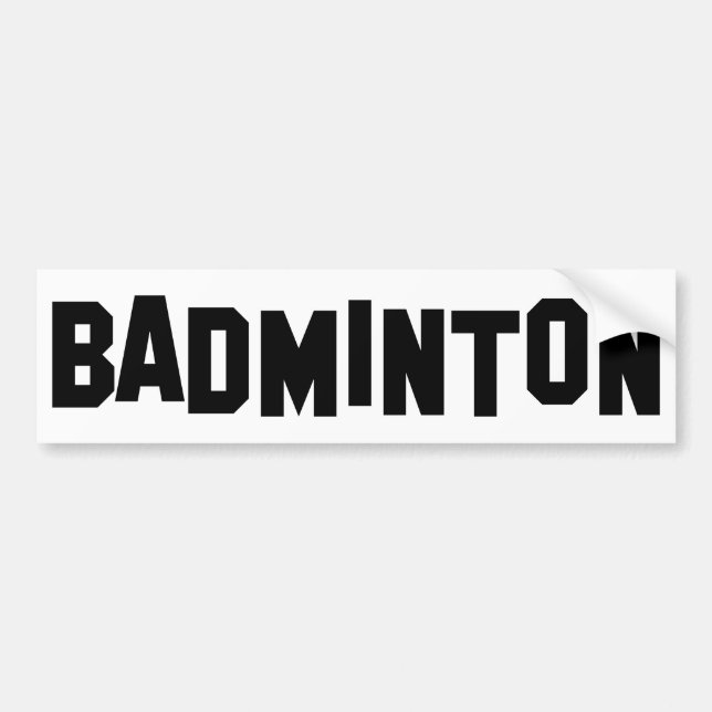 badminton bumper sticker (Front)