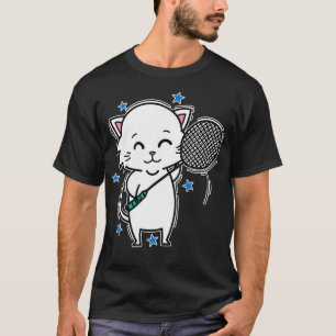 Badminton Cat T-Shirt
