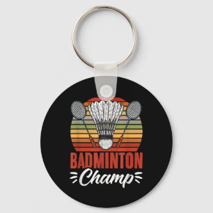 Badminton Champ Racket Shuttle Vintage Badminton P Key Ring