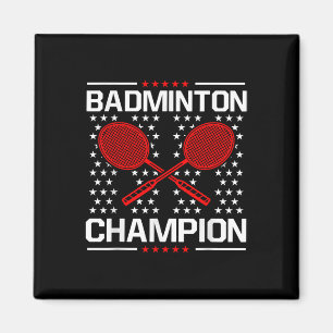 Badminton Champion Badminton Player Shuttle Sports Magnet