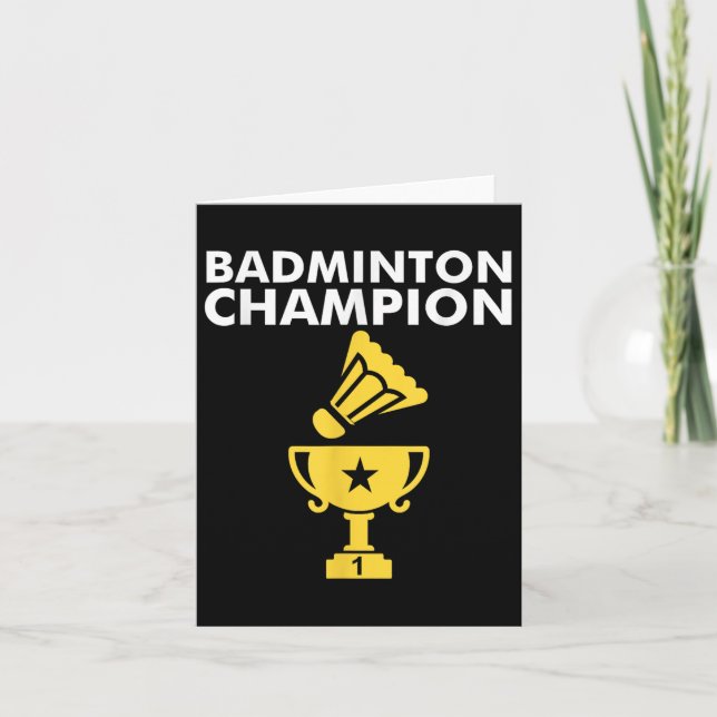 Badminton Champion Birdie Apparel  Card (Front)