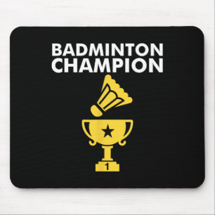 Badminton Champion Birdie Apparel Mouse Mat