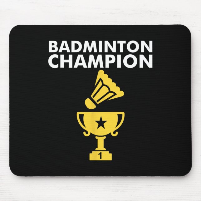 Badminton Champion Birdie Apparel  Mouse Mat (Front)