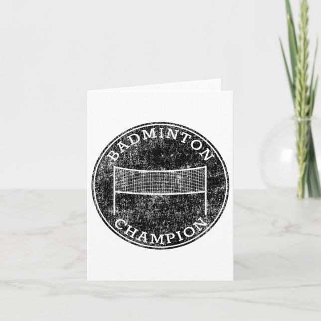 Badminton Champion Competitive Family Backyard Spo Card (Front)