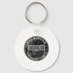 Badminton Champion Competitive Family Backyard Spo Key Ring