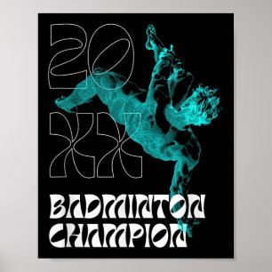 Badminton Champion Racket Shuttle Tournament Winne Poster