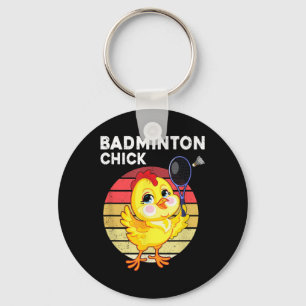 Badminton Chick Badminton Player Shuttle Sports Sm Key Ring