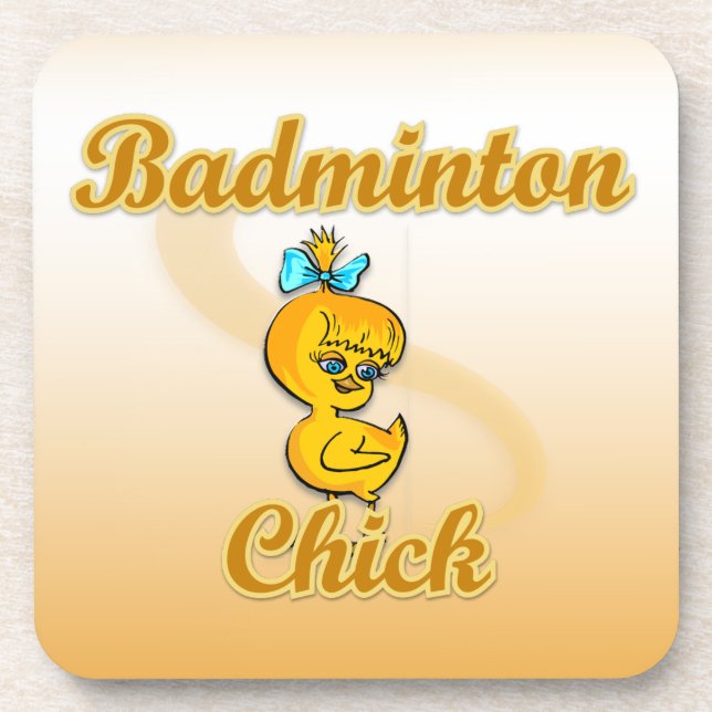 Badminton Chick Coaster (Front)
