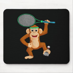 Badminton Chimpanzee Animal Sport Humour Shirt Gif Mouse Mat