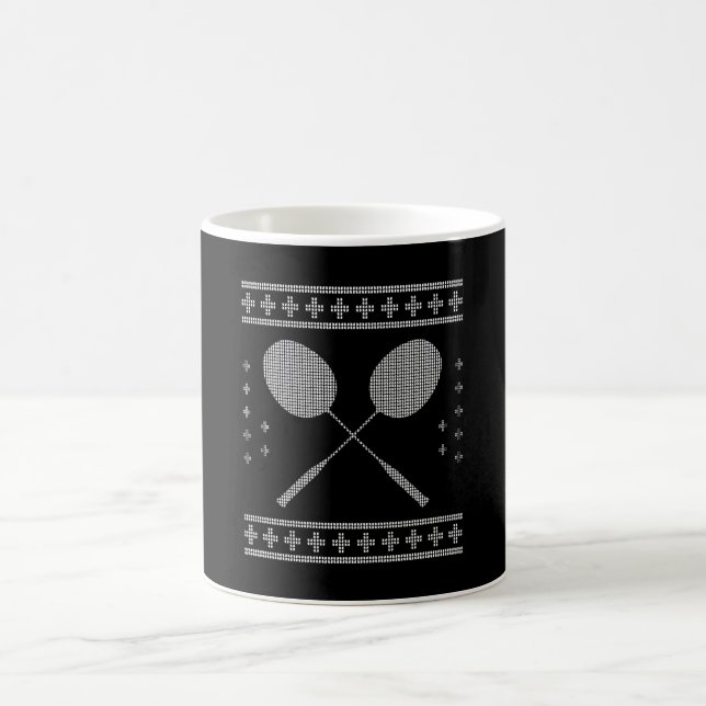 Badminton Christmas Coffee Mug (Center)