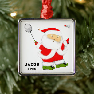 Badminton Christmas Collectible Metal Tree Decoration
