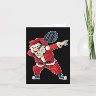 Badminton Christmas Dabbing Santa Claus With Shutt Card