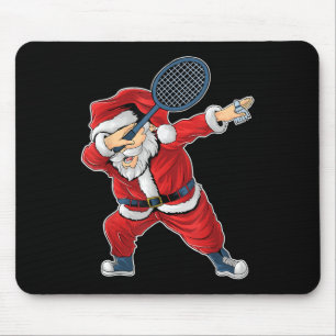 Badminton Christmas Dabbing Santa Claus With Shutt Mouse Mat