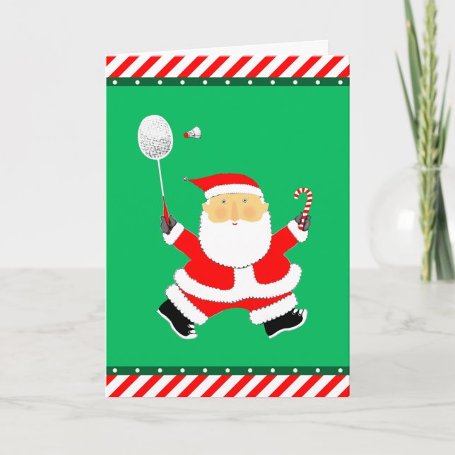 Badminton Christmas Holiday Card (Front)