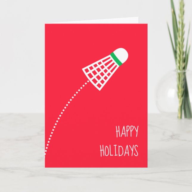 Badminton Christmas Holiday Card (Front)