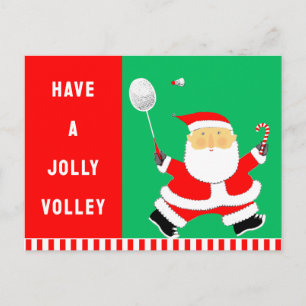 Badminton Christmas Holiday Postcard