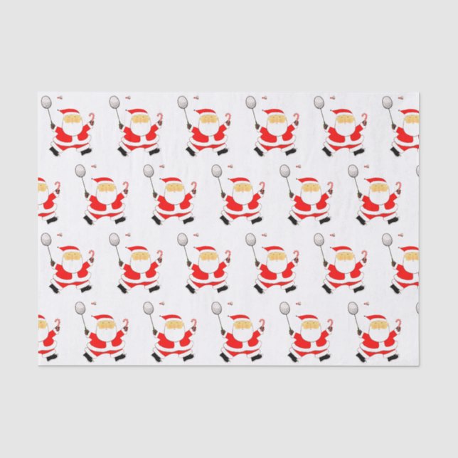 Badminton Christmas Tissue Paper (Front)