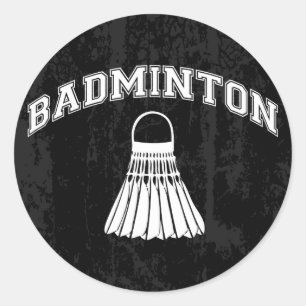 Badminton Classic Round Sticker