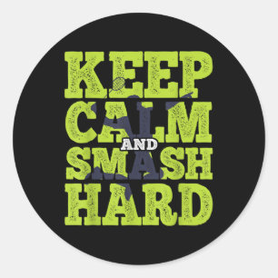 Badminton  classic round sticker