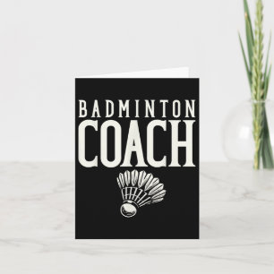 Badminton Coach Badminton Player Shuttle  Card