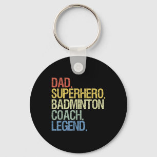 Badminton Coach Dad Key Ring