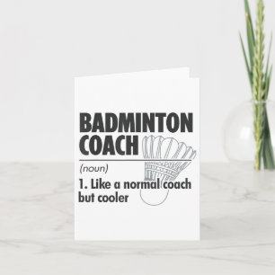 Badminton Coach Noun Definition Badminton Sports P Card