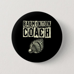 Badminton Coach Shuttle Racket 6 Cm Round Badge