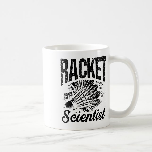 Badminton Coach Shuttle Racket  Coffee Mug (Right)