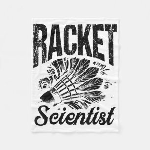 Badminton Coach Shuttle Racket Fleece Blanket