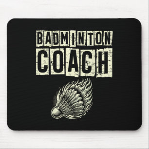 Badminton Coach Shuttle Racket Mouse Mat