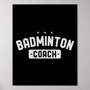 Badminton Coach Vintage Badminton Poster