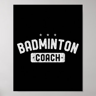 Badminton Coach Vintage Badminton Poster