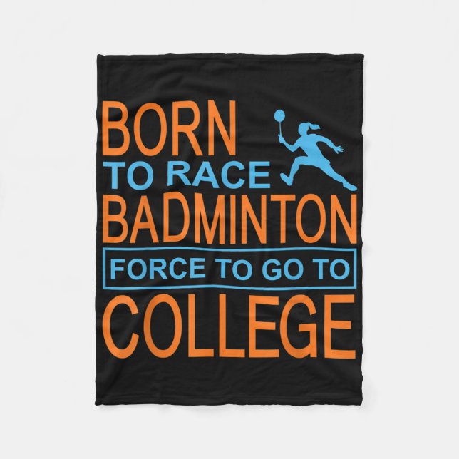 Badminton College Apparel Shuttle  Fleece Blanket (Front)