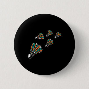 Badminton Colourful Shuttle For Badminton Player M 6 Cm Round Badge