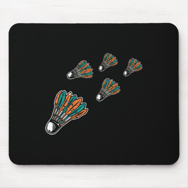 Badminton Colourful Shuttle For Badminton Player M Mouse Mat (Front)