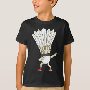 Badminton Dabbing Shuttle Birdie Boy Badminton T-Shirt