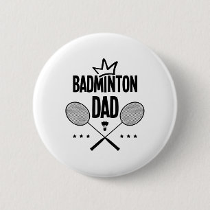 Badminton Dad Badminton Player Shuttle Indoor Spor 6 Cm Round Badge