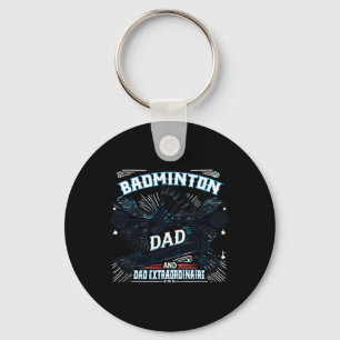 Badminton Dad Shuttle Legend Funny Sports Design Key Ring