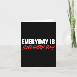 Badminton Day Healthy Lifestyle Card