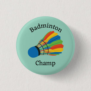 Badminton  Design 3 Cm Round Badge