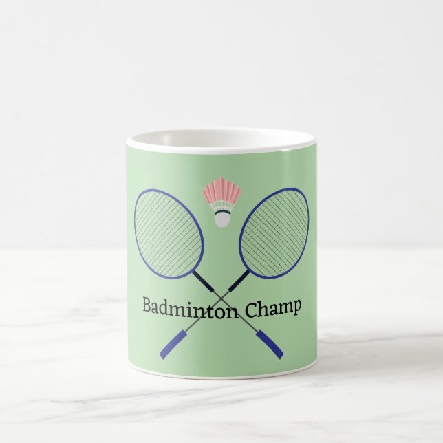 Badminton Design Coffee Mug (Center)