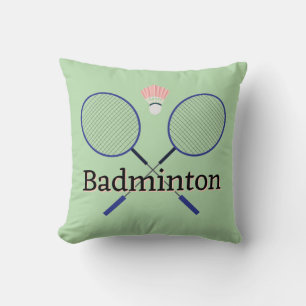 Badminton Design Throw Pillow
