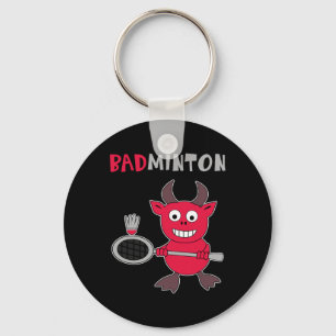 Badminton Devil Badminton Player Shuttle Sports Sm Key Ring