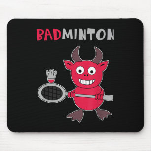 Badminton Devil Badminton Player Shuttle Sports Sm Mouse Mat