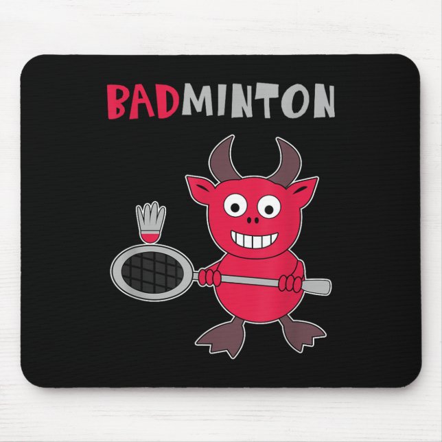 Badminton Devil Badminton Player Shuttle Sports Sm Mouse Mat (Front)