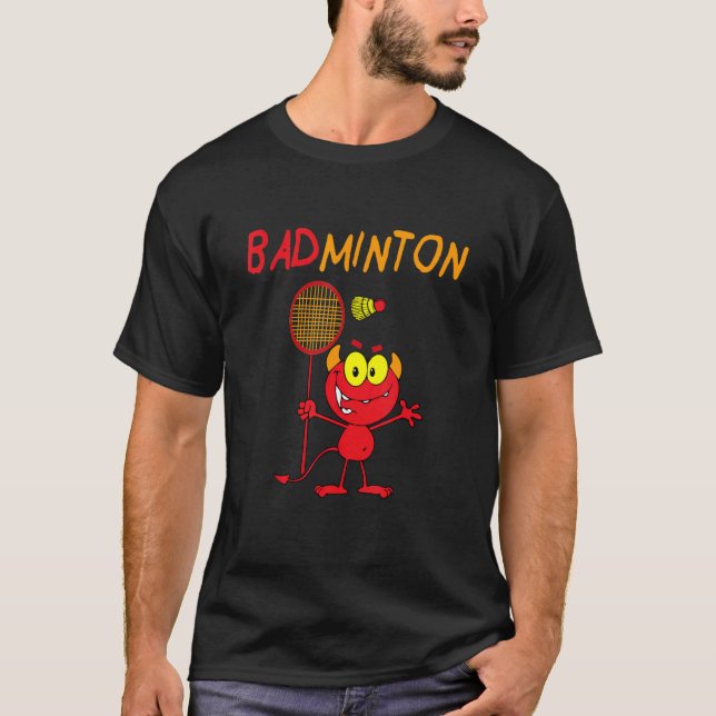 Badminton Devil Player T-Shirt (Front)