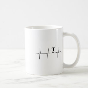 Badminton Ecg Heartbeat Shuttle Pulse Frequency 1 Coffee Mug